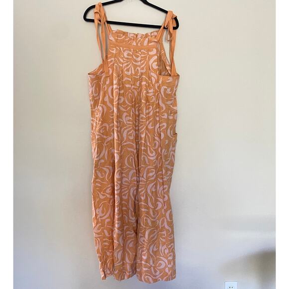 Anthropologie ORANGE MOTIF Ollari Printed Jumpsuit size Medium - Picture 3 of 8